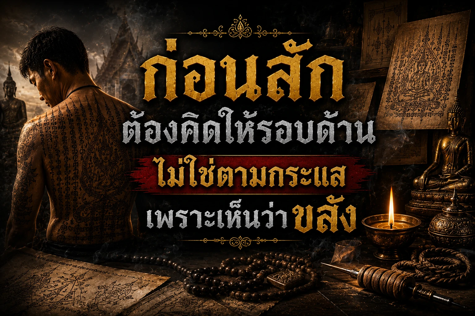 ก่อนสักต้องคิดให้รอบด้าน ไม่ใช่ตามกระแสเพราะเห็นว่าขลัง