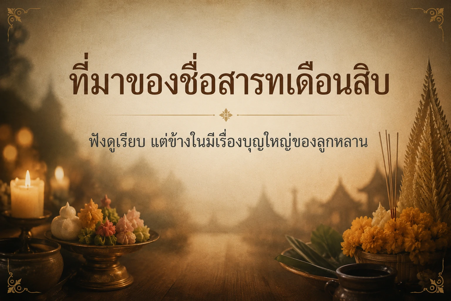 ที่มาของชื่อสารทเดือนสิบ