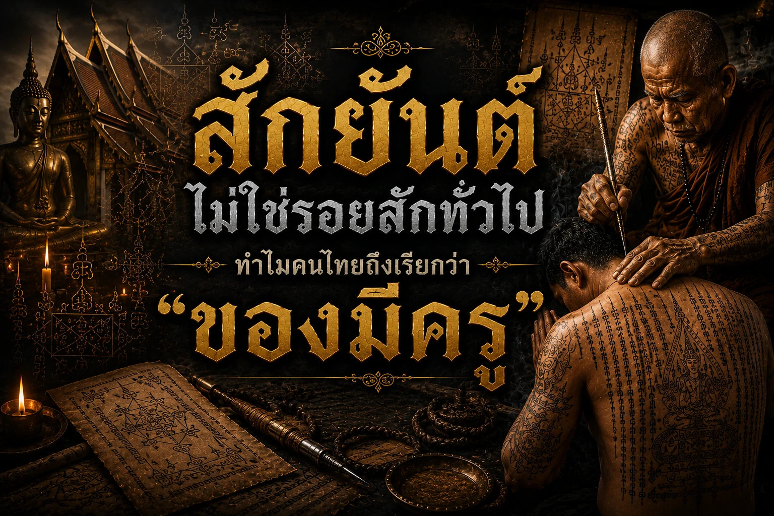 สักยันต์ไม่ใช่รอยสักทั่วไป ทำไมคนไทยถึงเรียกว่า “ของมีครู”
